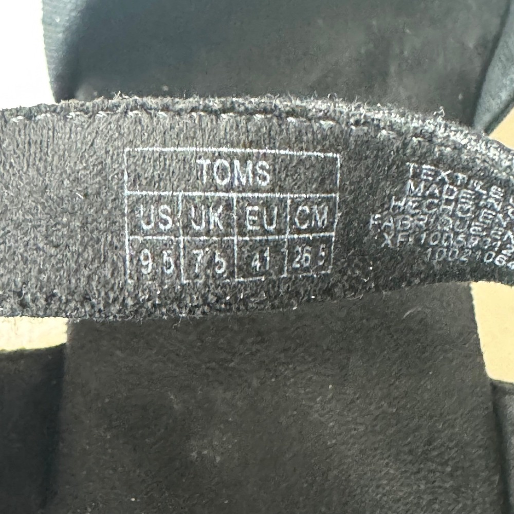 TOMS Diana Black Canvas Espadrille Wedge Sandals Women 9.5 Platform 10017931 - Picture 6 of 8